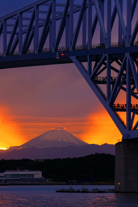 奇跡の夕焼け富士