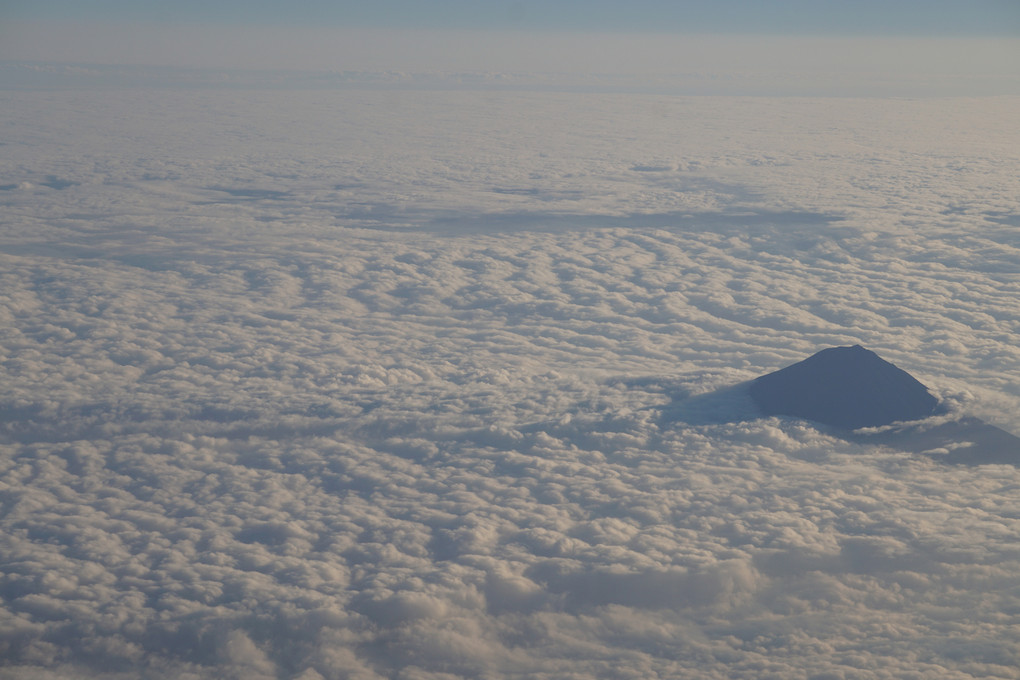 雲海の中の富士山
