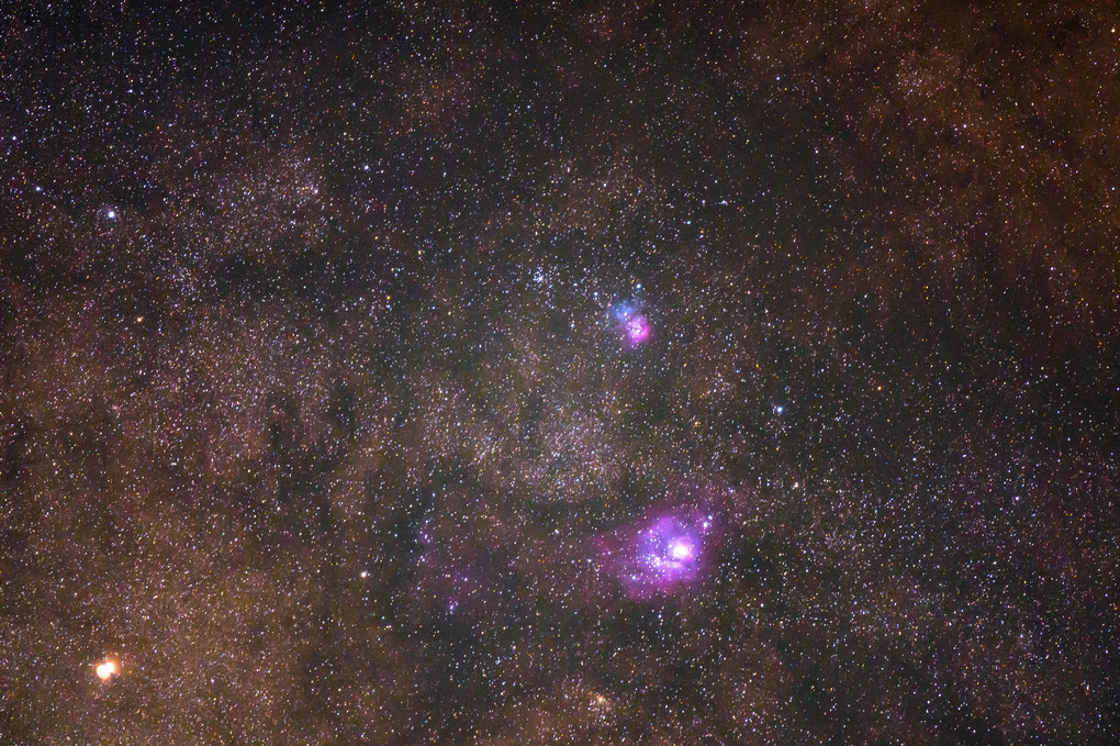 星空散歩　～干潟星雲(M8)と三裂星雲(M20)～