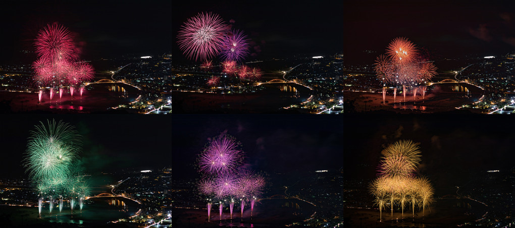 6 colors of fireworks