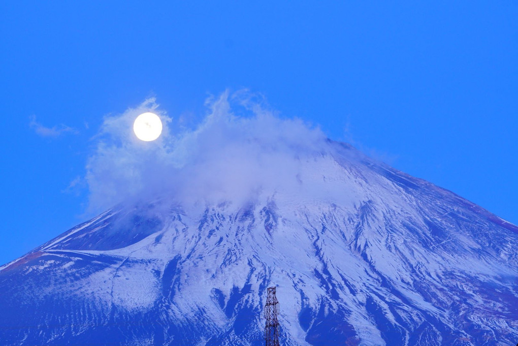 富士山とお月様♪