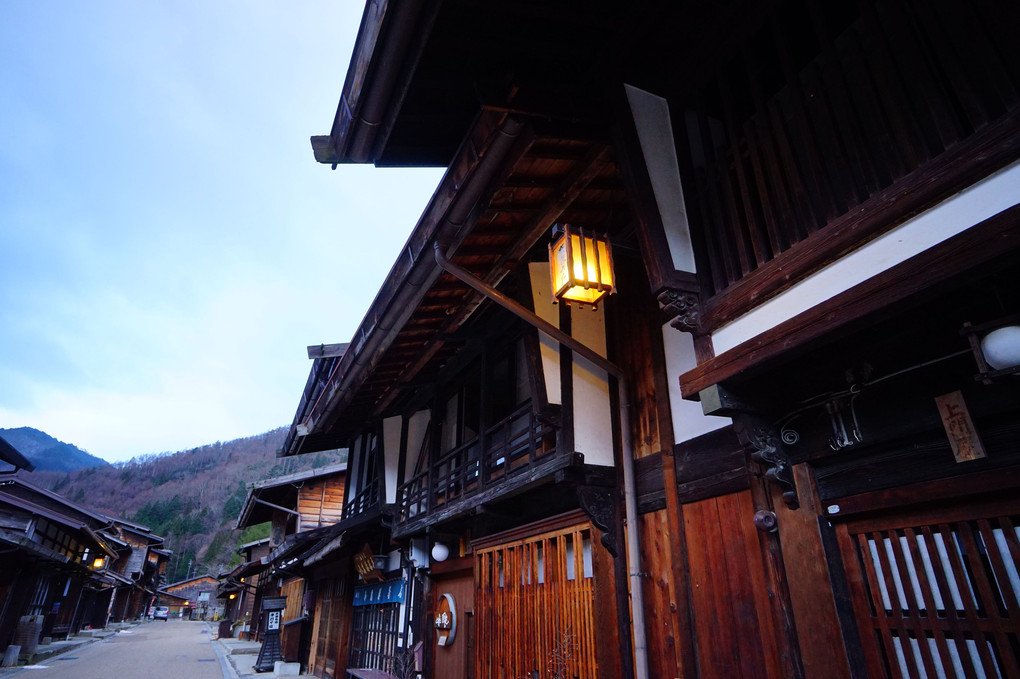 奈良井宿の夜明け