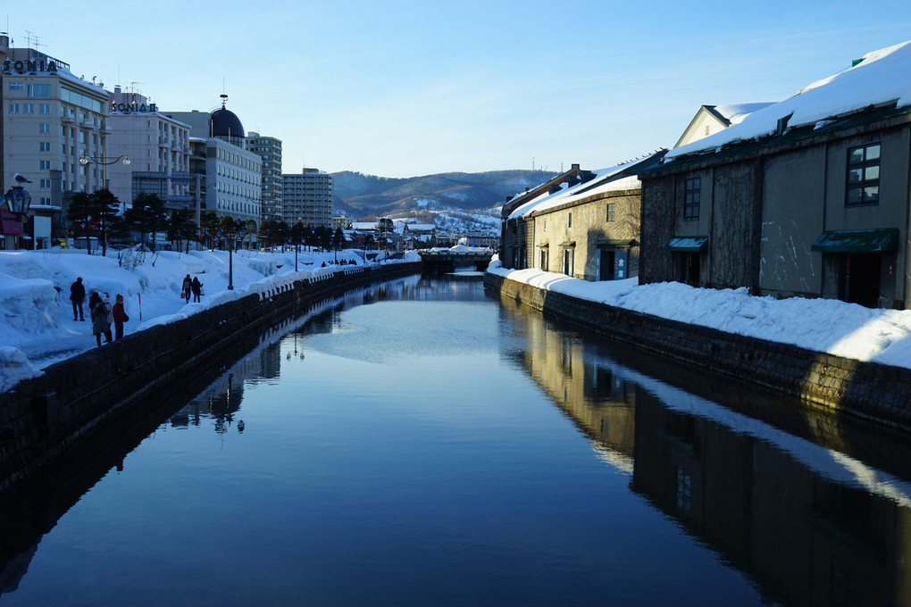 雪の小樽運河