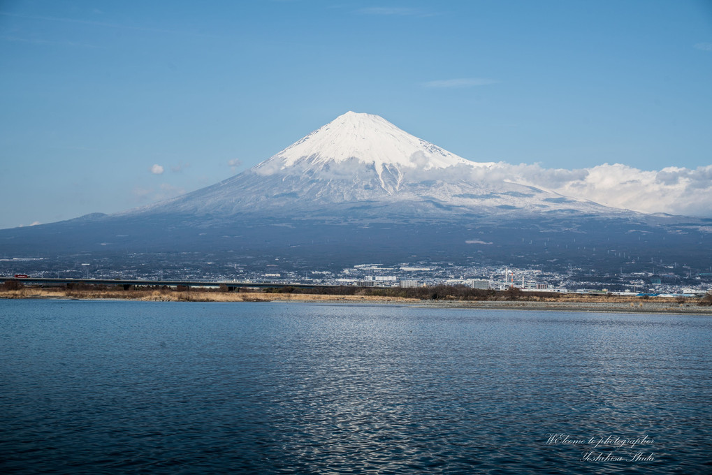富士川河口からの富士山