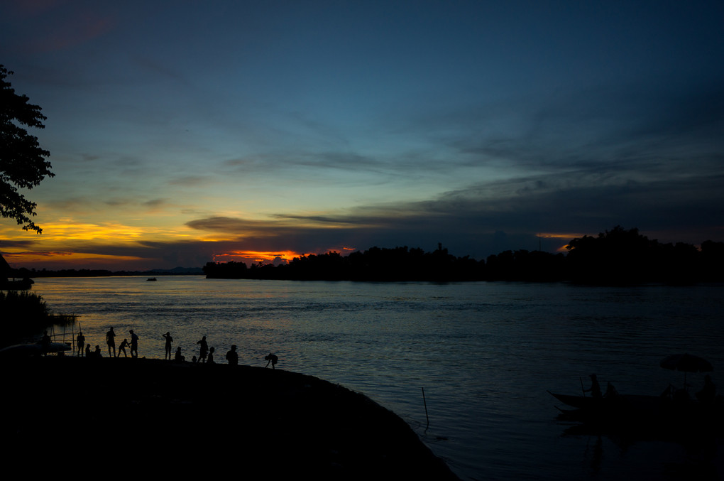 メコン川の夕焼け
