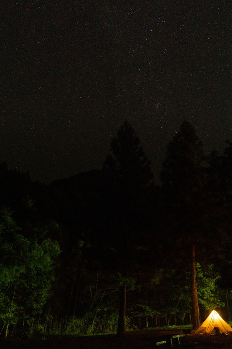 庄原　ほたる見公園キャンプ場の夜