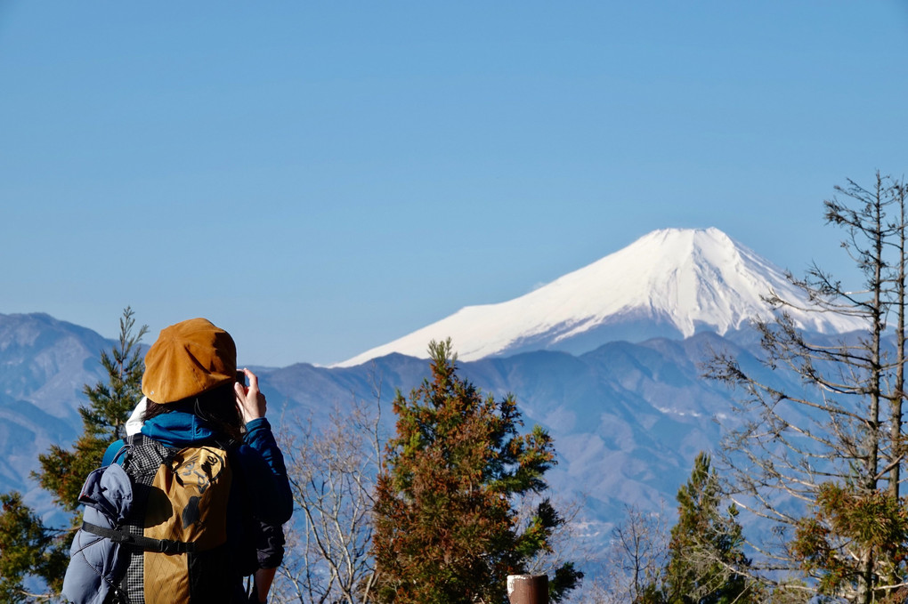 晴れた日に富士山をパチリ 景信山より