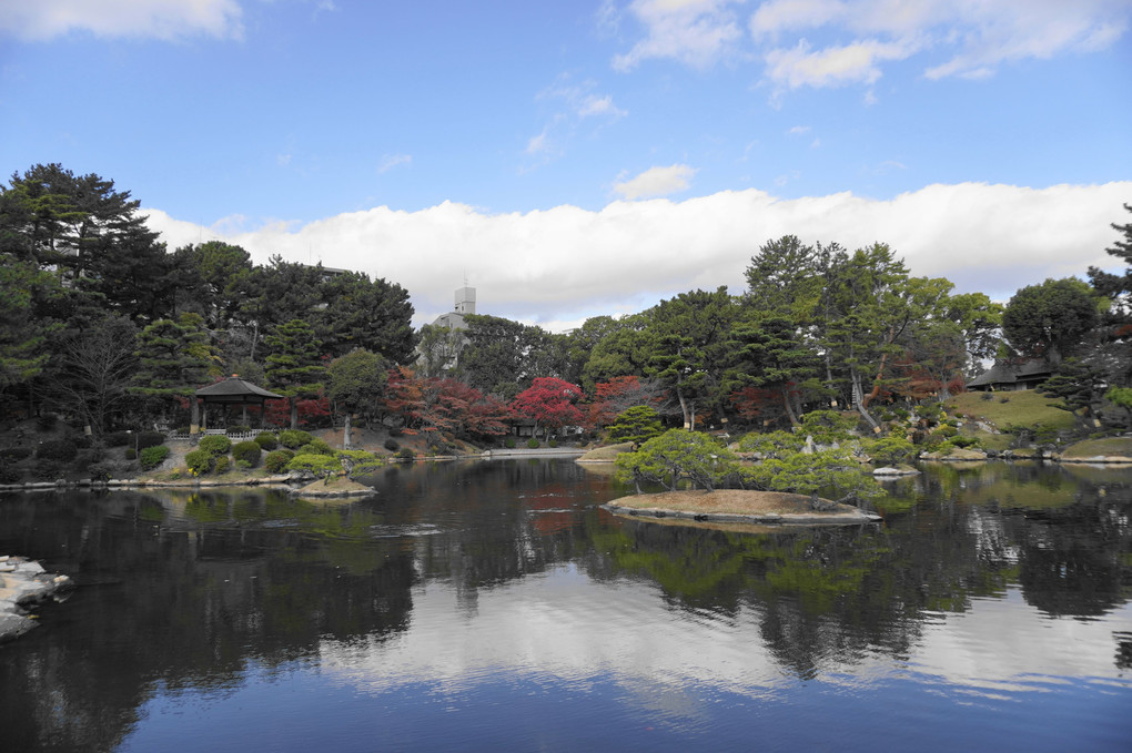 広島市縮景園の景色