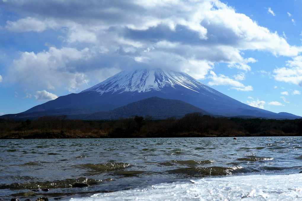 富士五湖からの冬の富士