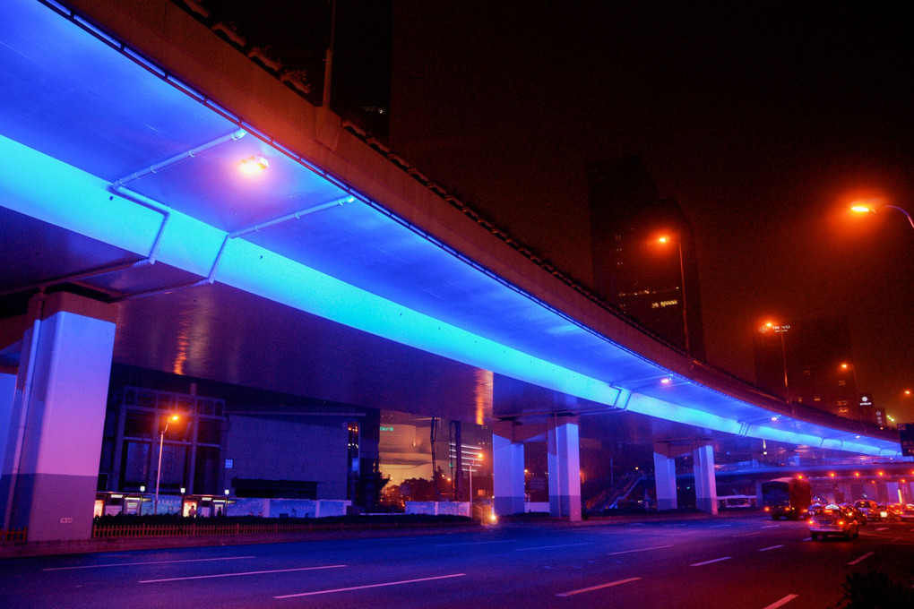Highway in the centre of Shanghai