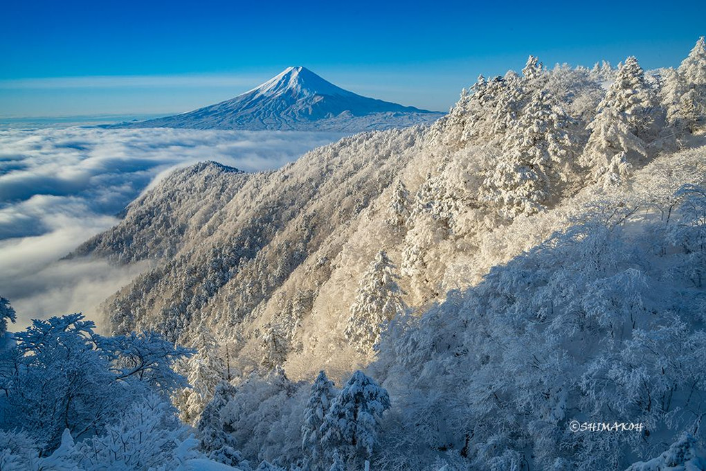 雪の三つ峠山