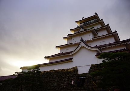 天気雨の鶴ケ城