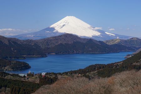 良い天気　芦ノ湖+富士山