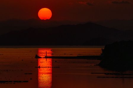 英虞湾の夕陽
