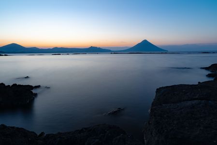 早朝の薩摩富士