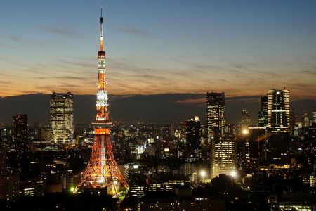夕焼けの東京タワー