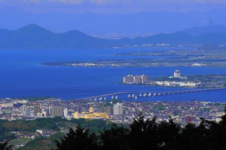 新緑の比叡山より琵琶湖を望む！