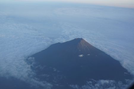 飛行機からみた富士山