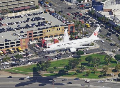 ロサンゼルス空港上空からの眺め！