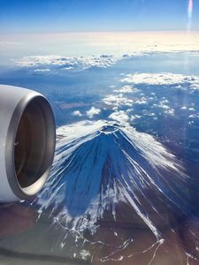 機窓からの富士山　#壁紙2023#