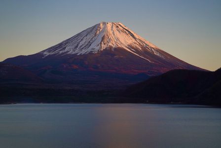 2020年1月1日　夕暮れの富士山
