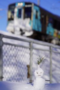 #青い森鉄道#　〜雪だるまと列車〜