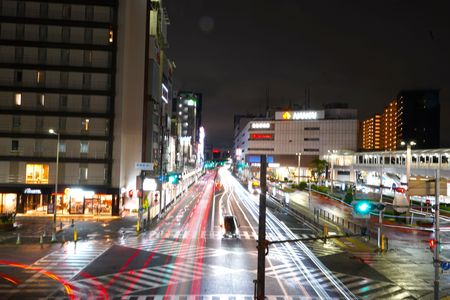 南海堺東駅前レーザー撮影