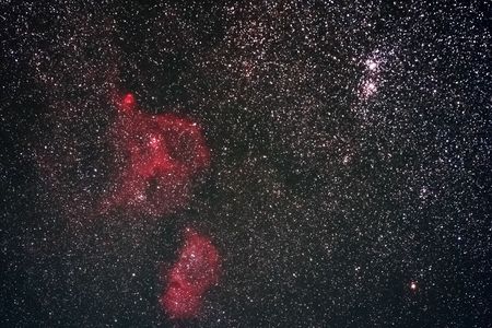 ハート星雲、胎児星雲、二重星団