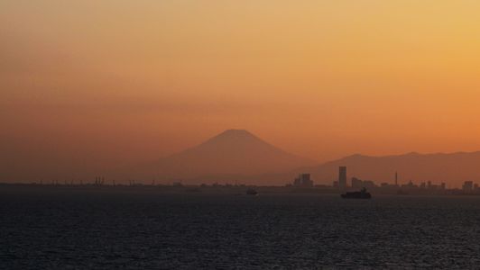 海ほたるからの富士山