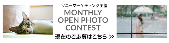 ソニーマーケティング主催 Monthly open photo contest 現在のご応募はこちら
