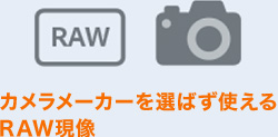カメラメーカーを選ばず使えるRAW現像