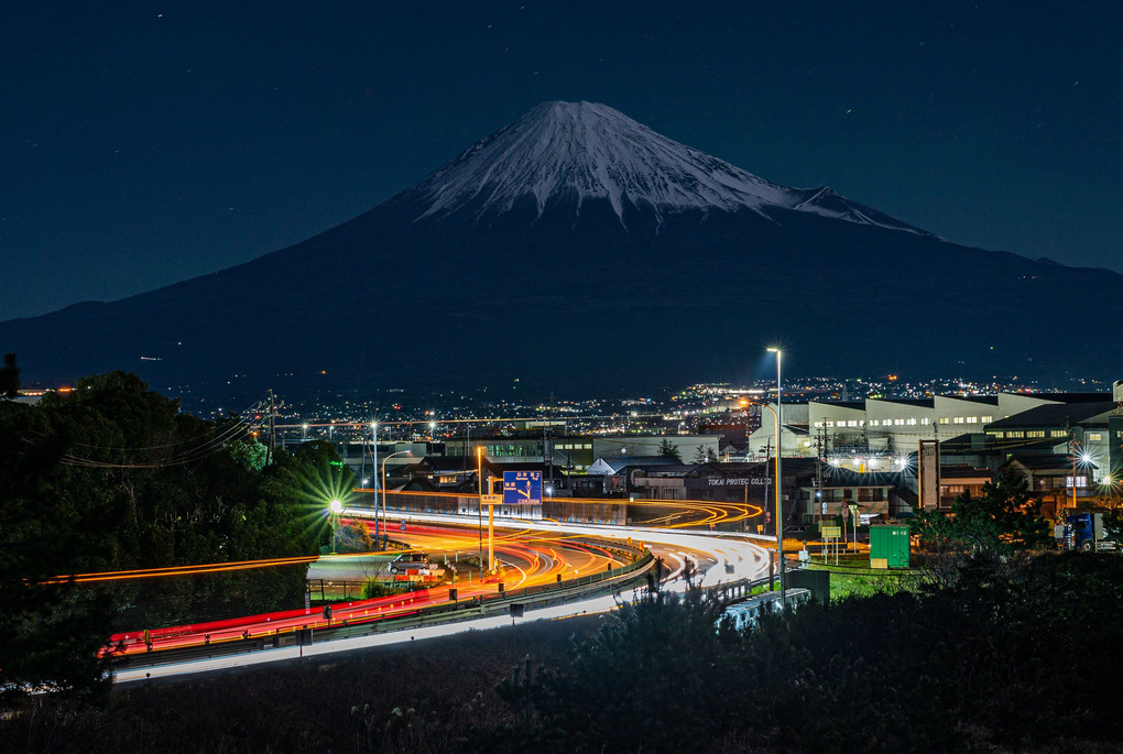富士山とカーブ