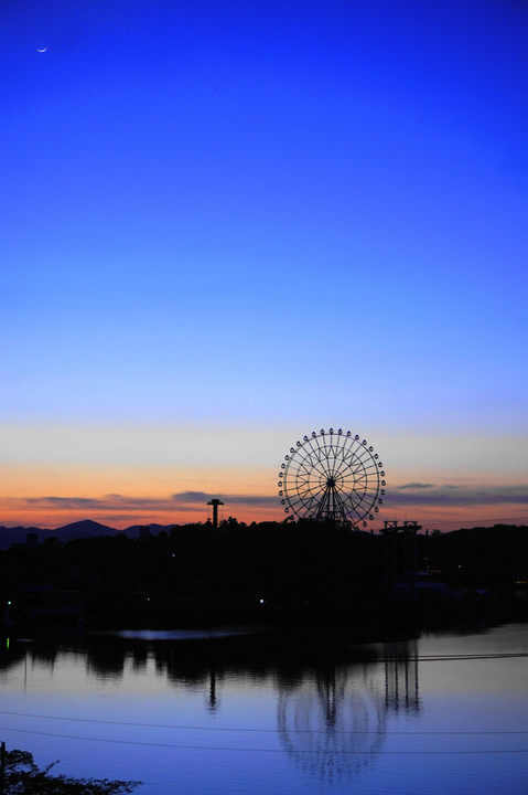 浜名湖の夕景！