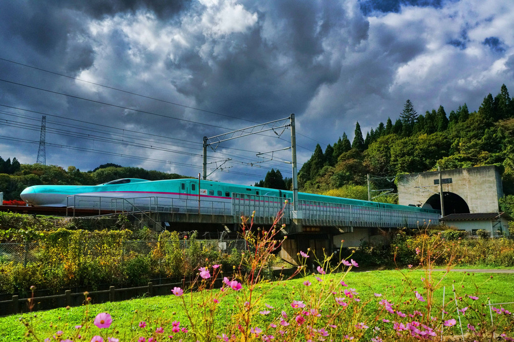 青函トンネルを通過する電車