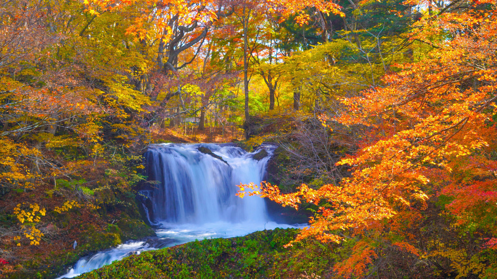 ～紅葉と鐘山の滝～　#カレンダー2024
