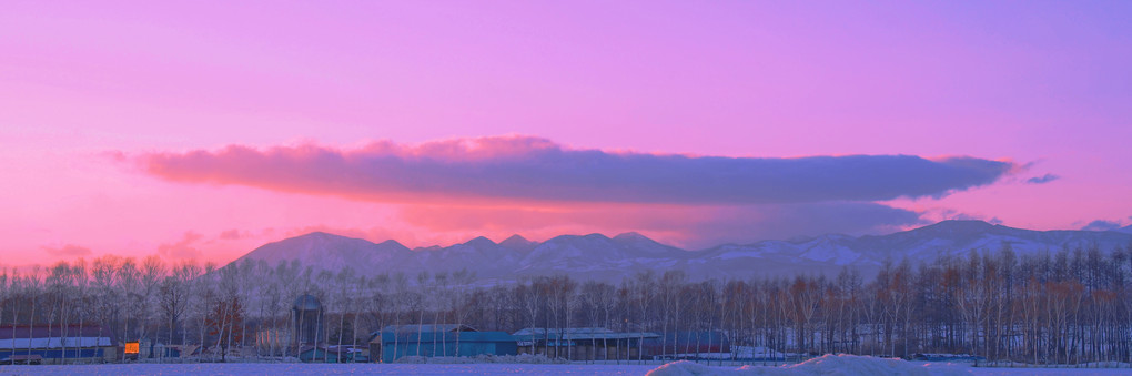 十勝の風景1520　夕雲