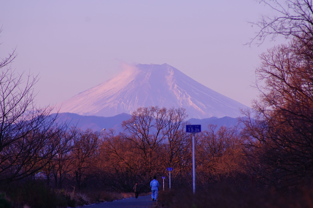 富士山に向かって走る！！