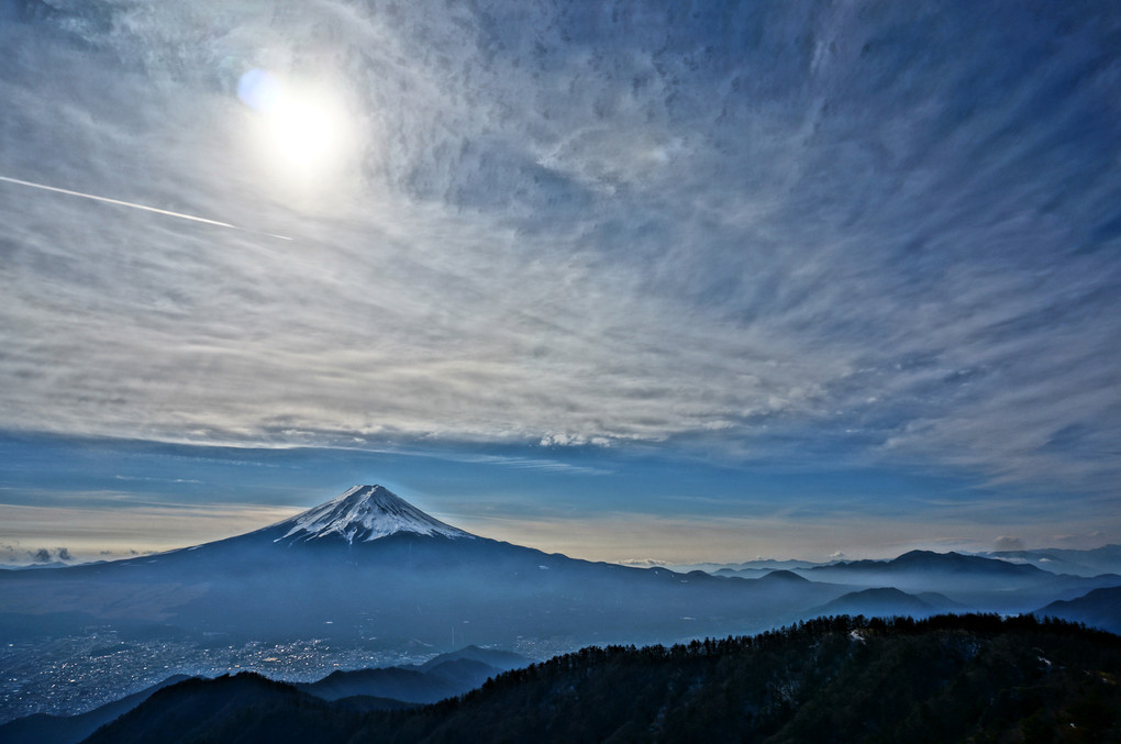 富士 － 三ツ峠山より（HDR絵画調）