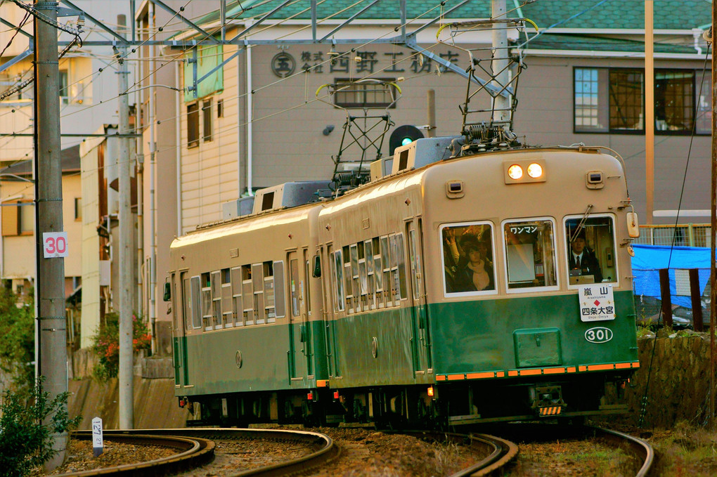 嵐電モボ１０１形３０１形　　#京福電気鉄道#