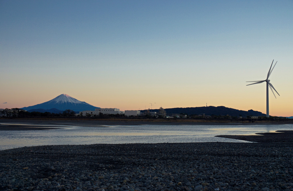 Mt Fuji from Abe river