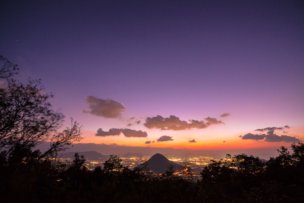 城山展望台の夕景