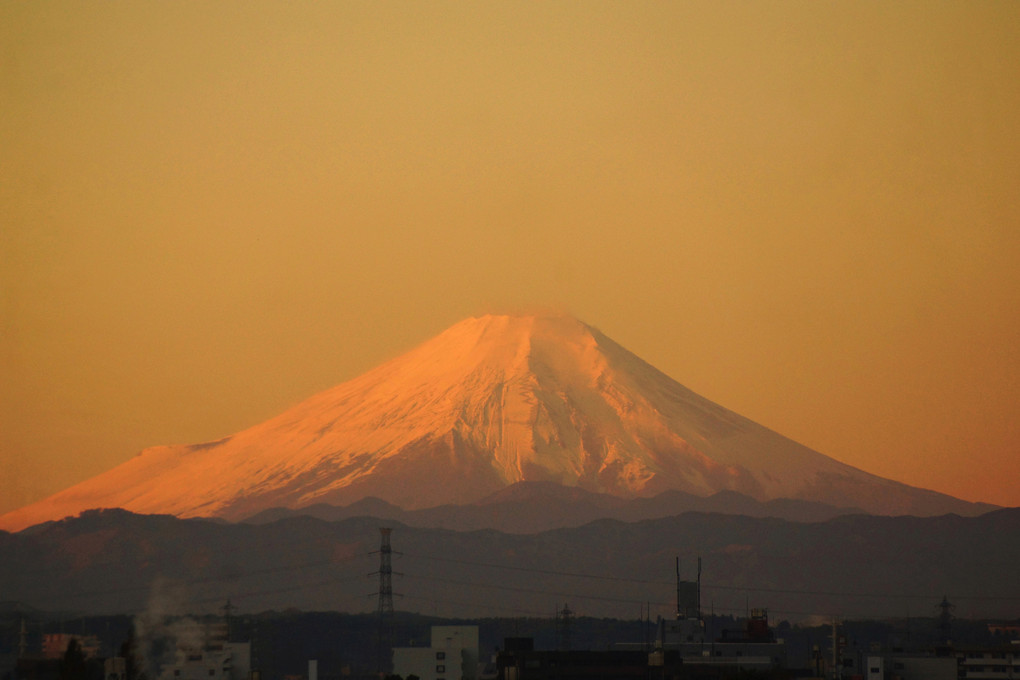 富士山冬景色（紅富士）
