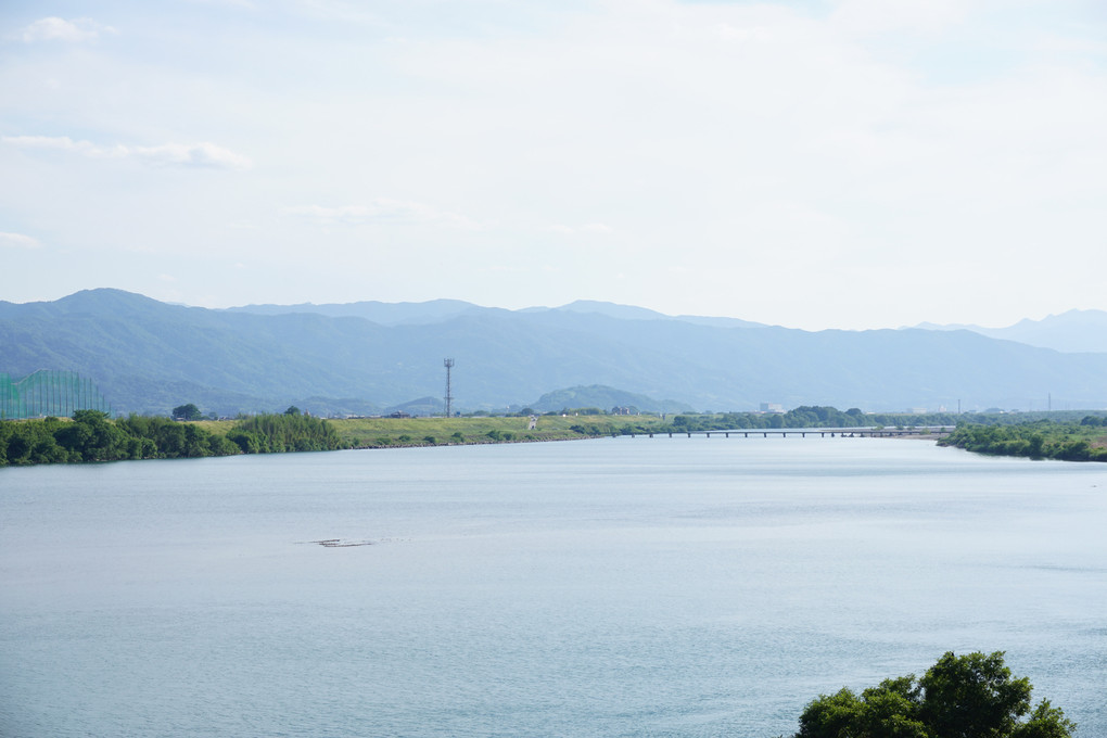 名田橋から見た広大な吉野川上流