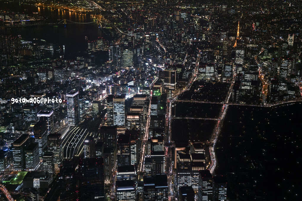 空から見る東京夜景ズ