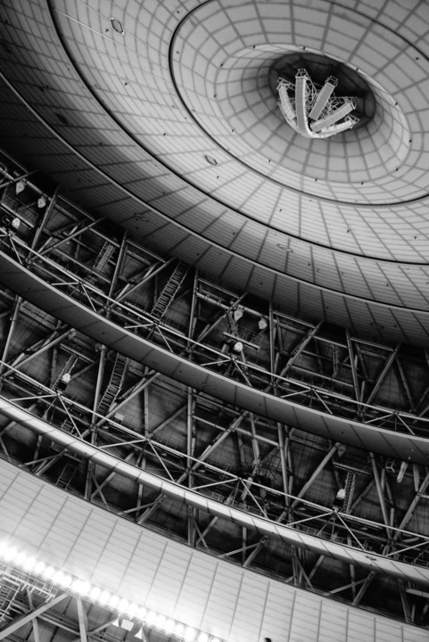 京セラドームの天井。