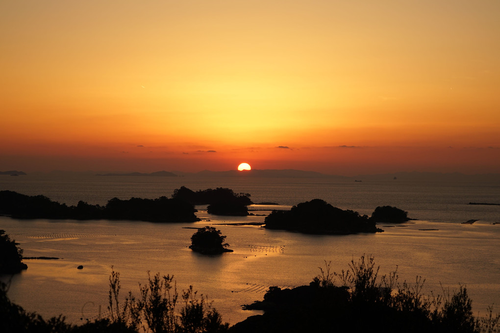 五島列島に沈む夕陽