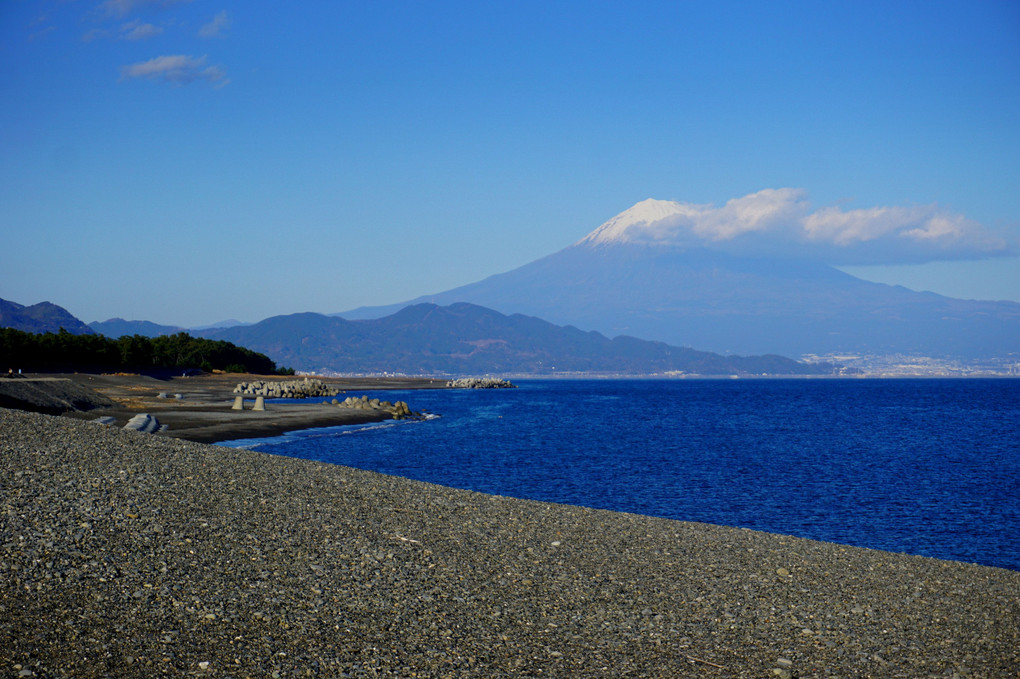 三保の松原から富士山を望む