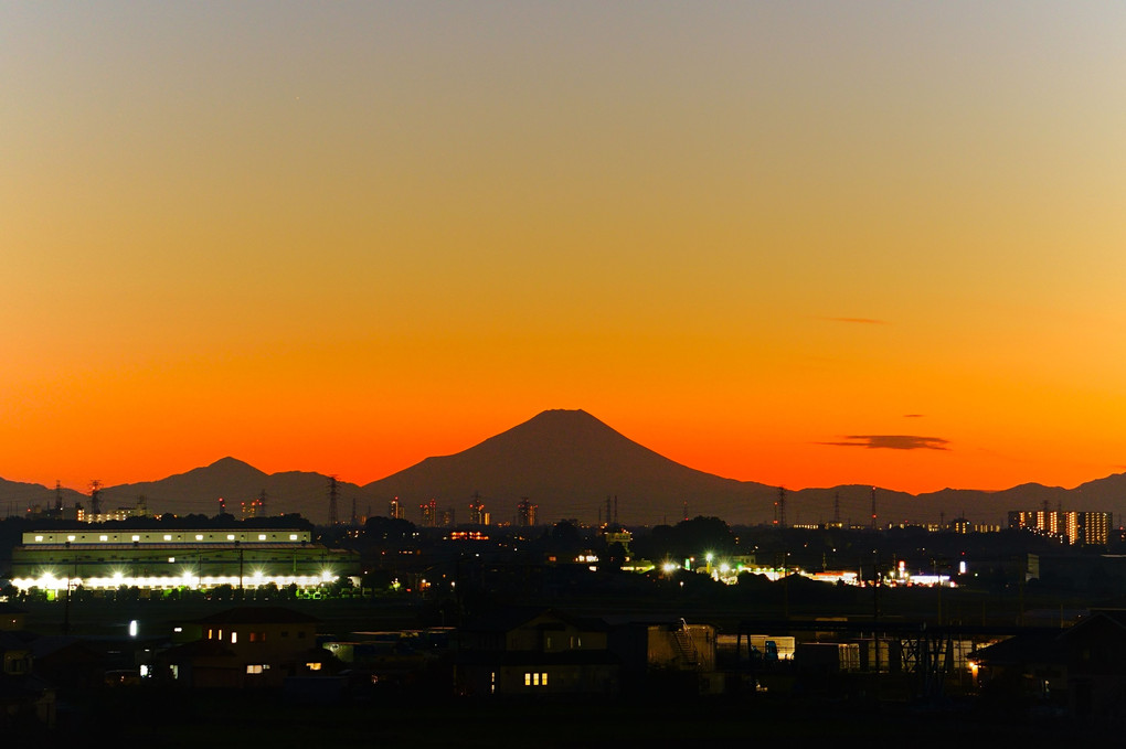 夕方の富士見市より。