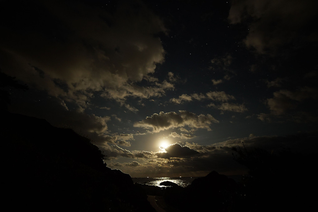 月夜の野島崎