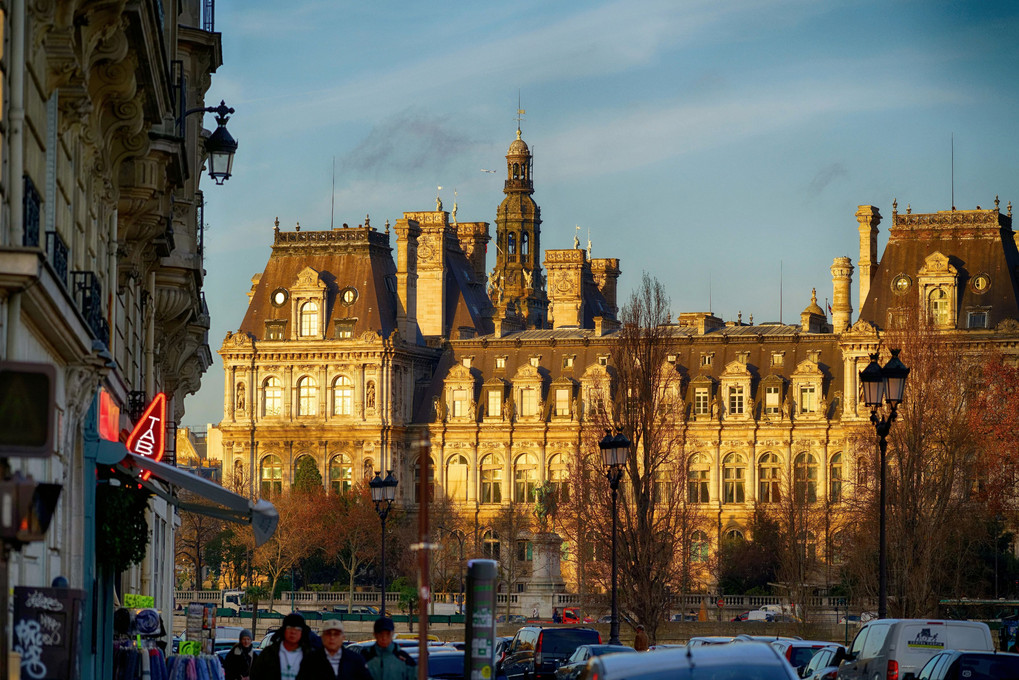 12月のパリ市庁舎界隈